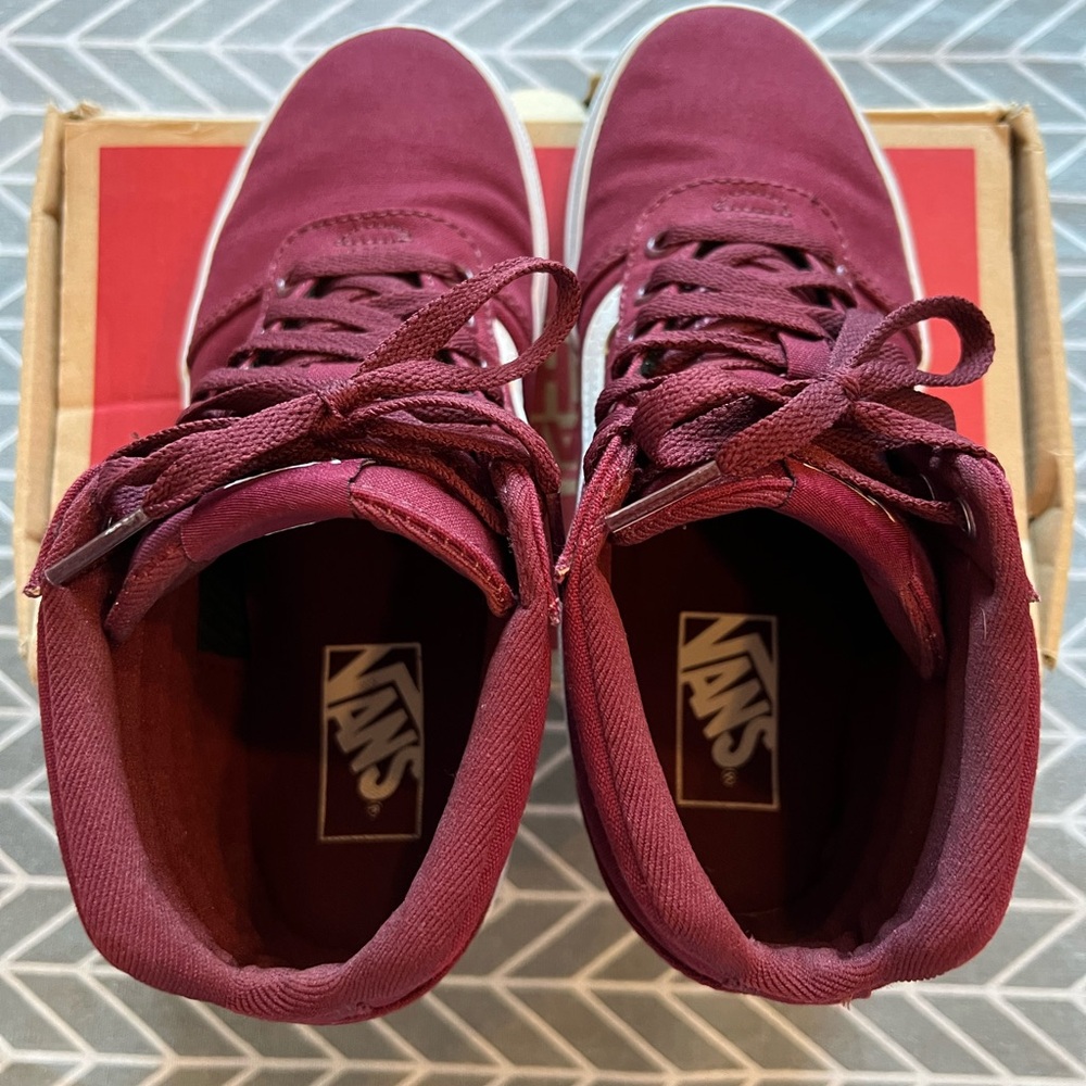 Vans Burgundy High-Top Sneakers - Picture 3 of 4